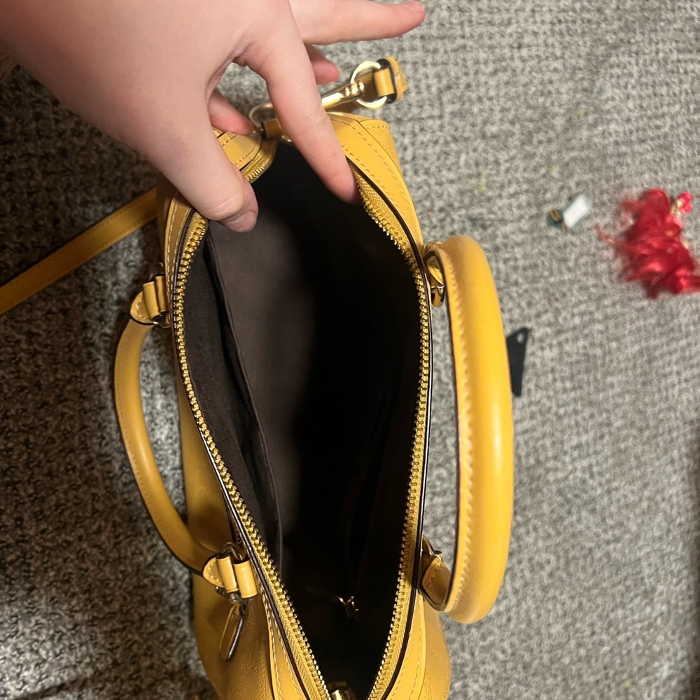 Coach Rowan Satchel Bag Yellow - Picture 2 of 6